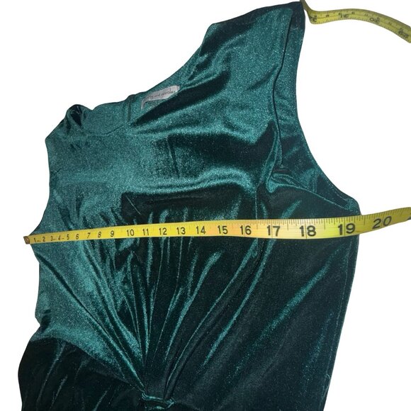 Danny & Nicole Velvet Women's Hunter Green Short Sleeve Midi Fit + Flare Dress S - Picture 8 of 12